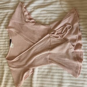 Medium pink and white top